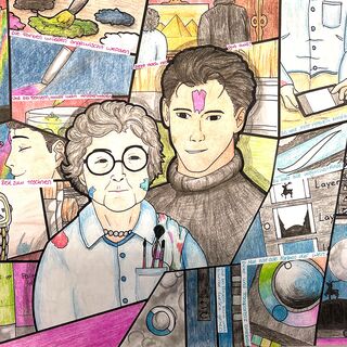 Comic über einen jungen Künstler und seine Lehrerin